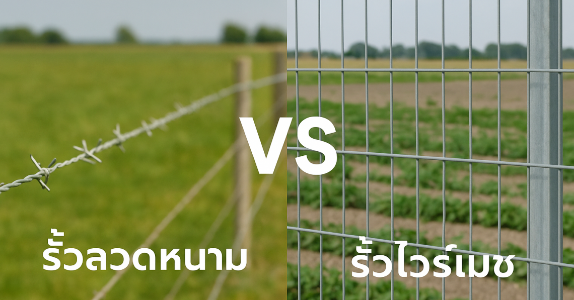 รั้วลวดหนาม และ รั้วไวร์เมลสำเร็จรูป